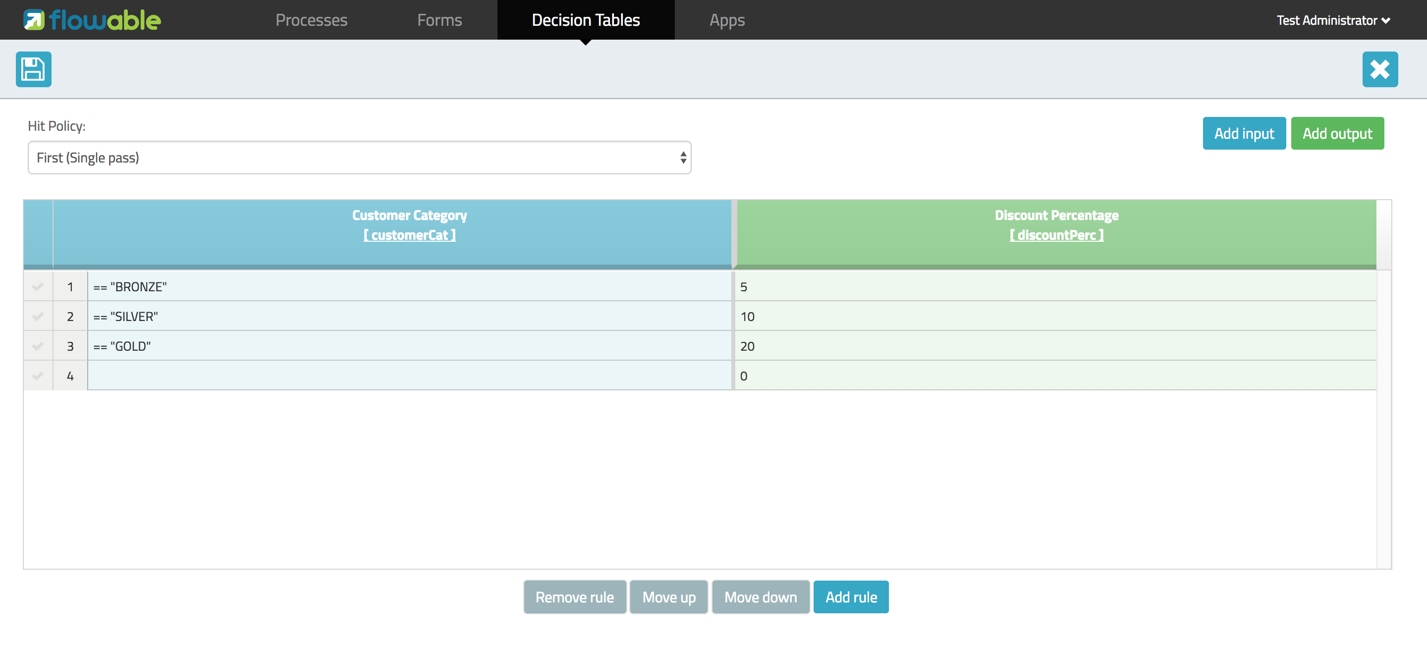 decision tables 8